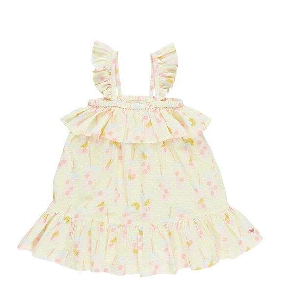 Pink Chicken Other - Girls Amalia Dress in Pink Lemonade | Refreshing Novelty Print | Pink Chicken